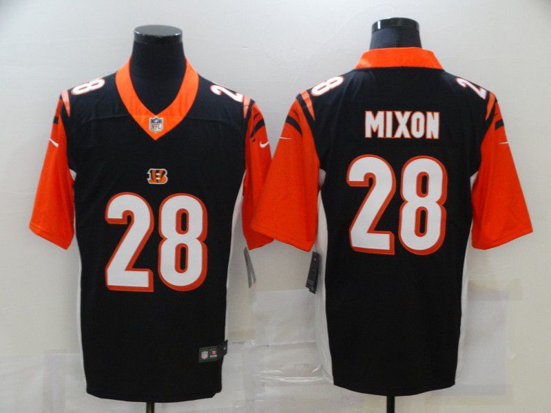 Men Cincinnati Bengals 28 Mixon Black Nike Vapor Untouchable Limited 2020 NFL Nike Jerseys